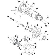 Hub Reduction - Rear Axle Assembly for Skyjack SJ45 AJEplus Articulating Boom