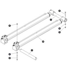 Riser Cylinder Mounting Assembly for Skyjack SJ45 AJEplus Articulating Boom