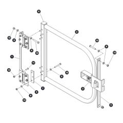 Swing Gate Assembly for Skyjack SJ45 AJEplus Articulating Boom