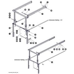 Extension Railing for Skyjack SJ4720 DC Scissor Lift