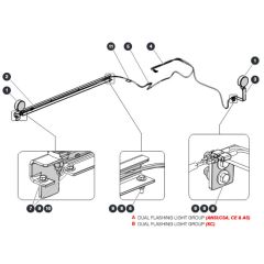 Dual Flashing Light Group for Skyjack SJ4726 DC Scissor Lift