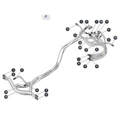Hydraulic Hoses - Base for Skyjack SJ4740 DC Scissor Lift