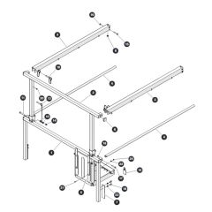 Extension Platform Railings for Skyjack SJ4740 E C103007000 - C103999999 DC Scissor Lift