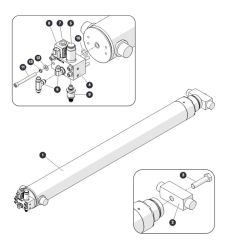 Lift Cylinders for Skyjack SJ4740 E C103007000 - C103999999 DC Scissor Lift