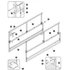 Main Platform Railings for Skyjack SJ4740 E C103007000 - C103999999 DC Scissor Lift