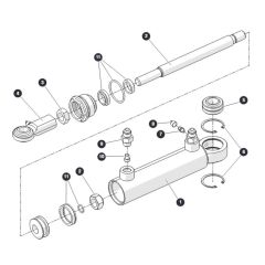 Steer Cylinder for Skyjack SJ4740 E C103007000 - C103999999 DC Scissor Lift