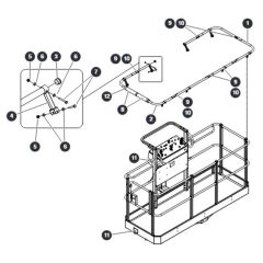 External Platform Railing for Skyjack SJ66 Tplus Telescopic Boom