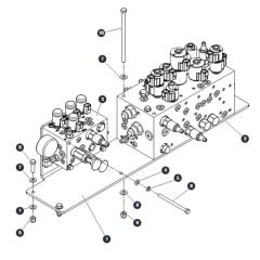 Manifold Hardware for Skyjack SJ66 Tplus Telescopic Boom