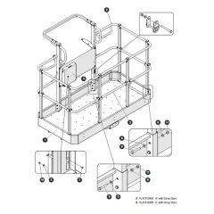 Platform with Drop Bar for Skyjack SJ66 Tplus Telescopic Boom