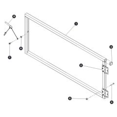 Front Extension Railing for Skyjack SJ6826 (B200000001 - B200999999) RT Scissor Lift