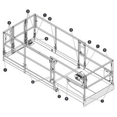 Labels - Railings for Skyjack SJ6826 (B200000001 - B200999999) RT Scissor Lift