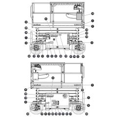 Labels - Right and Left for Skyjack SJ6826 (B200000001 - B200999999) RT Scissor Lift