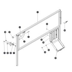 Left Extension Railing for Skyjack SJ6826 (B200000001 - B200999999) RT Scissor Lift