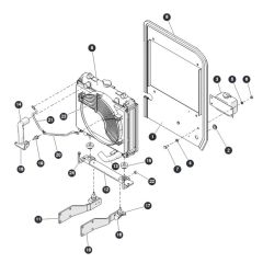 Radiator Kit for Skyjack SJ6826 (B200000001 - B200999999) RT Scissor Lift