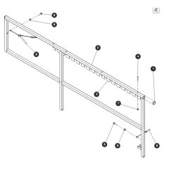 Right Platform Railing for Skyjack SJ6826 (B200000001 - B200999999) RT Scissor Lift