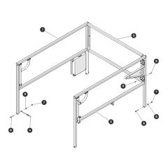Extension Platform Railing for Skyjack SJ6832 (B200000001 - B200999999) RT Scissor Lift