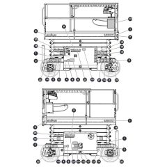 Labels - Right and Left for Skyjack SJ6832 (B200000001 - B200999999) RT Scissor Lift