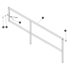 Left Platform Railing for Skyjack SJ6832 (B200000001 - B200999999) RT Scissor Lift
