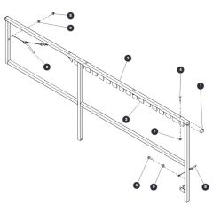 Right Platform Railing for Skyjack SJ6832 (B200000001 - B200999999) RT Scissor Lift