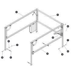 Extension Platform Railing for Skyjack SJ6832 RTE (B201000001 - B201999999) RT Scissor Lift