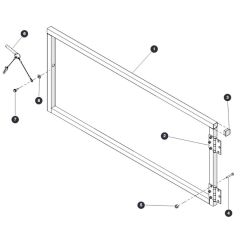 Front Extension Railing for Skyjack SJ6832 RTE (B201000001 - B201999999) RT Scissor Lift