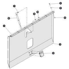 Hydraulic Cabinet Door for Skyjack SJ6832 RTE (B201000001 - B201999999) RT Scissor Lift