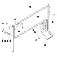 Left Extension Railing for Skyjack SJ6832 RTE (B201000001 - B201999999) RT Scissor Lift