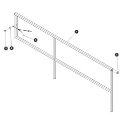 Left Platform Railing for Skyjack SJ6832 RTE (B201000001 - B201999999) RT Scissor Lift
