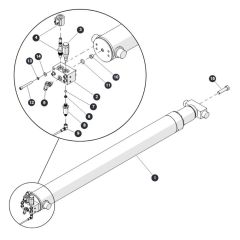 Lower Lift Cylinder for Skyjack SJ6832 RTE (B201000001 - B201999999) RT Scissor Lift