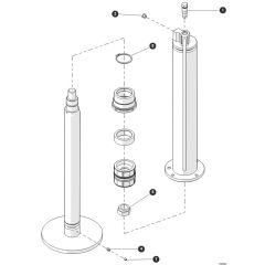 Outrigger Cylinder for Skyjack SJ6832 RTE (B201000001 - B201999999) RT Scissor Lift