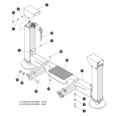 Outrigger for Skyjack SJ6832 RTE (B201000001 - B201999999) RT Scissor Lift