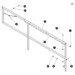 Right Platform Railing for Skyjack SJ6832 RTE (B201000001 - B201999999) RT Scissor Lift