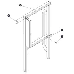 Right Rear Platform Railing for Skyjack SJ6832 RTE (B201000001 - B201999999) RT Scissor Lift