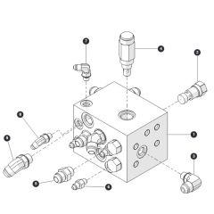 Splitter Manifold for Skyjack SJ6832 RTE (B201000001 - B201999999) RT Scissor Lift