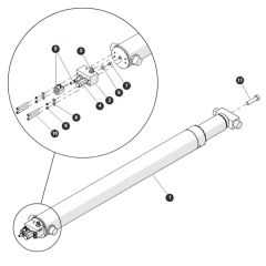 Upper Lift Cylinder for Skyjack SJ6832 RTE (B201000001 - B201999999) RT Scissor Lift