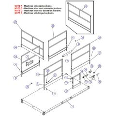 Main Platform and Railing for Skyjack SJ8831 RT Scissor Lift
