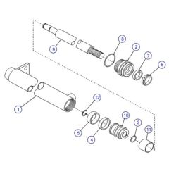Powered Extension Platform Cylinder (Retaining Ring Secured Piston) for Skyjack SJ8831 RT Scissor Lift