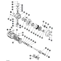 Hub Reduction Front Axle for Skyjack SJ9233 RT Scissor Lift