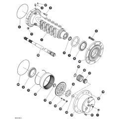 Hub Reduction Rear Axle for Skyjack SJ9233 RT Scissor Lift