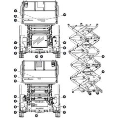 Labels - Front & Back for Skyjack SJ9233 RT Scissor Lift