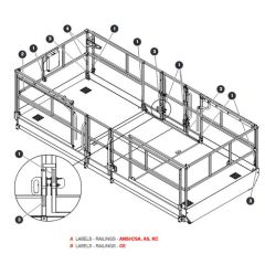Labels - Railings for Skyjack SJ9233 RT Scissor Lift