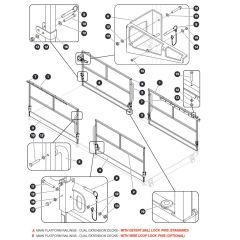 Main Platform Railings - Dual Extension Decks for Skyjack SJ9233 RT Scissor Lift