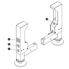 Labels - Outriggers for Skyjack SJ9243 RT Scissor Lift