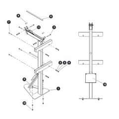 Heavy Duty Pipe Rack for Skyjack SJ9253 RT Scissor Lift