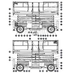 Labels - Left & Right Sides for Skyjack SJ9253 RT Scissor Lift