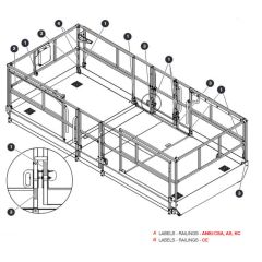 Labels - Railings for Skyjack SJ9253 RT Scissor Lift