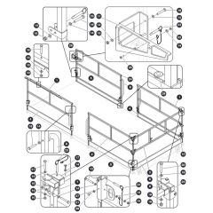 Main Platform Railings - Single Extension Deck for Skyjack SJ9253 RT Scissor Lift