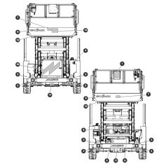 Labels - Front & Back for Skyjack SJ9664 RT Scissor Lift