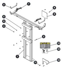 Heavy Duty Pipe Rack Assembly for Skyjack SJIII 3215 (10000996 - 10999999) DC Scissor Lift