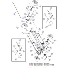 Base, Axle, Wheel (Model 3220, 4620, 4626, 4830, 4832) Assembly for Skyjack SJIII 3220 DC Scissor Lift